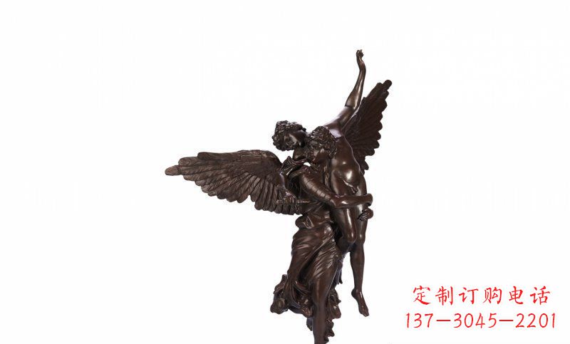 聊城天使玻璃钢仿铜人物雕塑