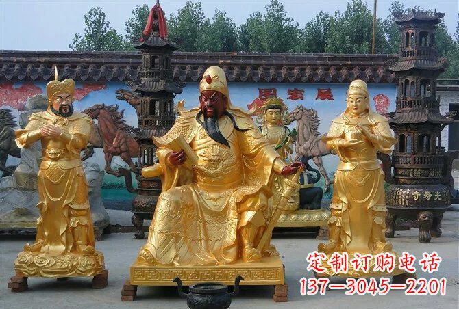 聊城贴金关公铜雕