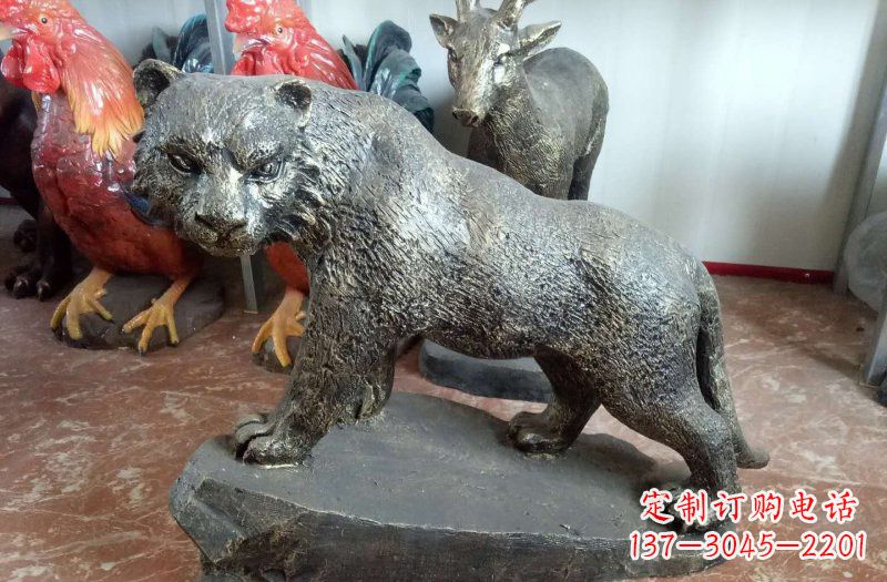 聊城铜雕豹子雕塑