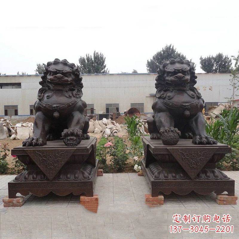 聊城铜雕北京狮子