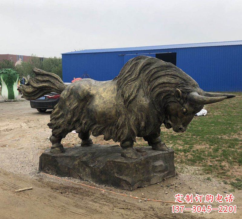 聊城铜雕奔牛雕塑