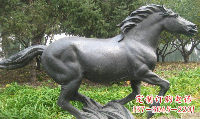 聊城铜雕奔马公园动物雕塑