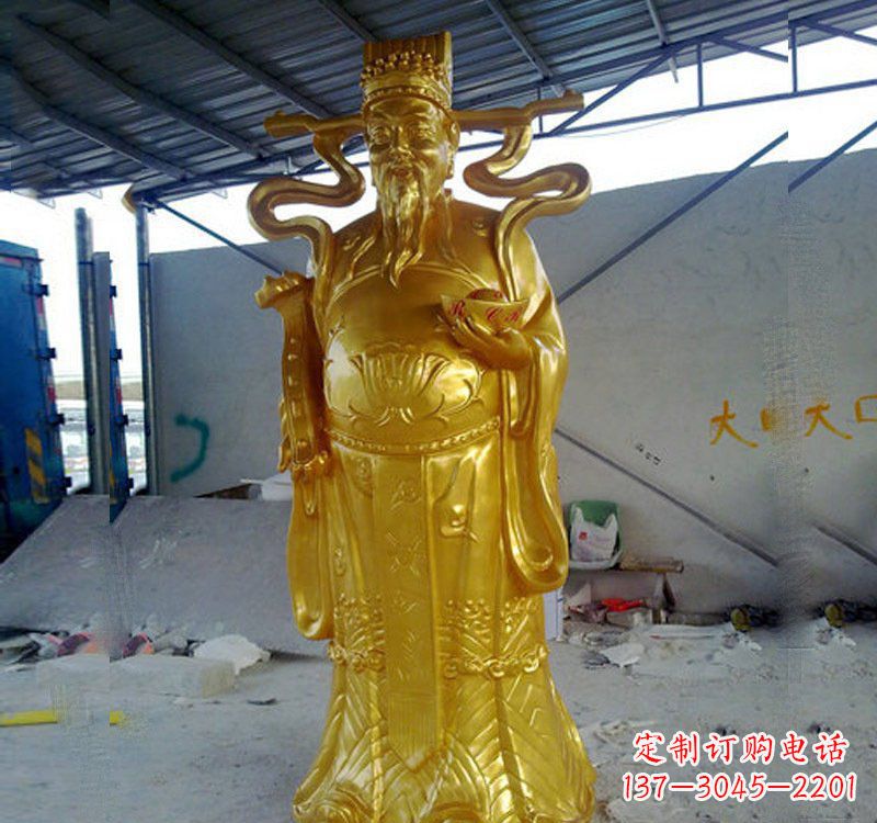 聊城铜雕财神雕像