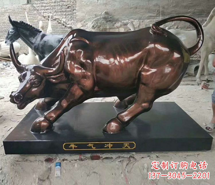 聊城铜雕城市牛气冲天