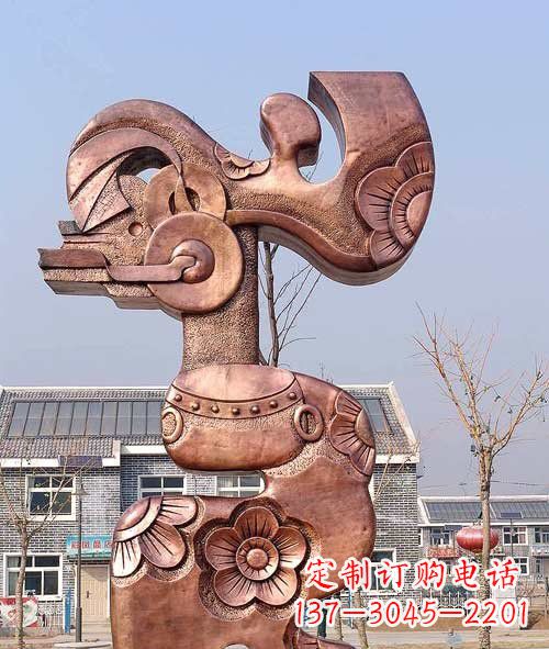 聊城铜雕抽象皮影戏人物