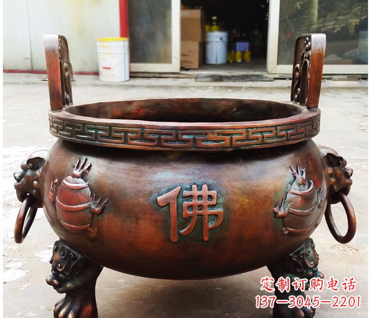 聊城铜雕祠堂景观香炉