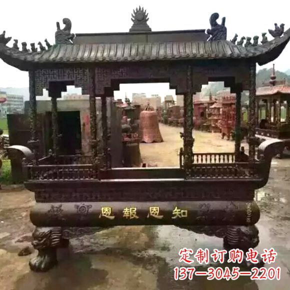 聊城铜雕纯铜香炉