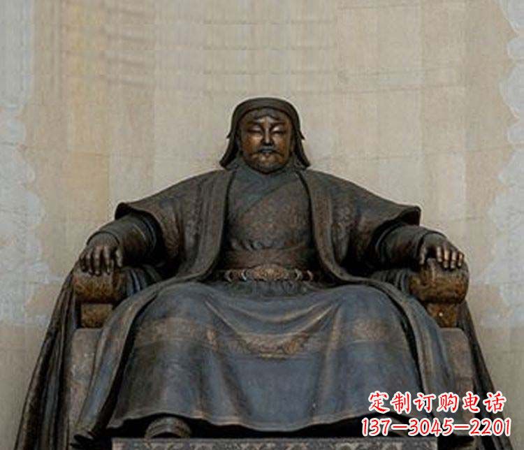 聊城铜雕大型成吉思汗雕塑
