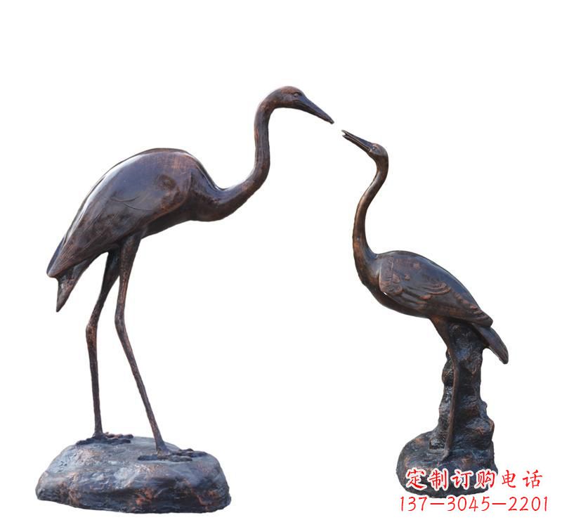 聊城铜雕动物仙鹤