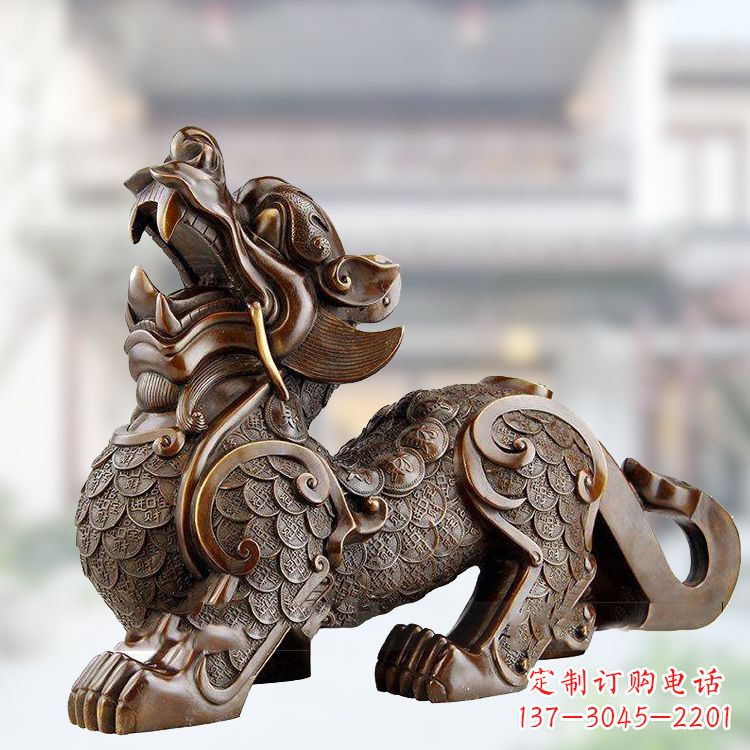 聊城铜雕仿古辟邪貔貅