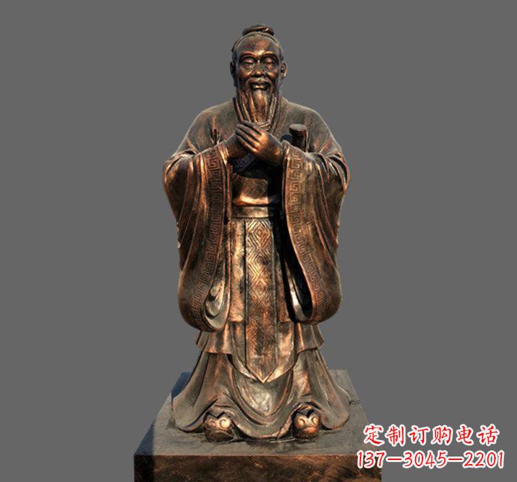 聊城铜雕古代名人孔子
