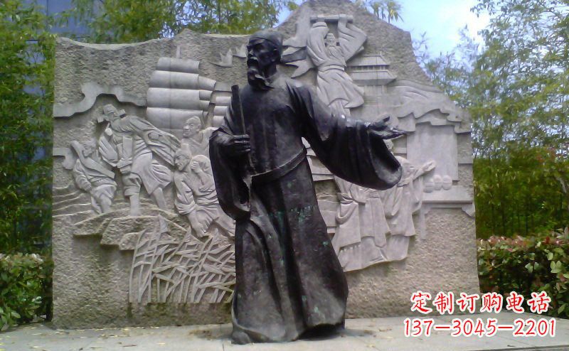 聊城铜雕古代名人雕塑