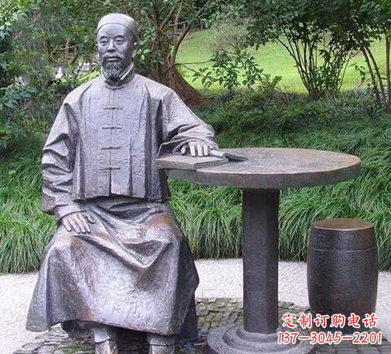聊城铜雕古代名人李鸿章雕塑