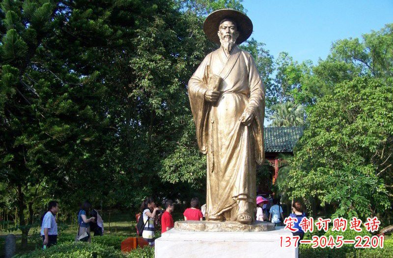 聊城铜雕古代名人苏轼苏东坡