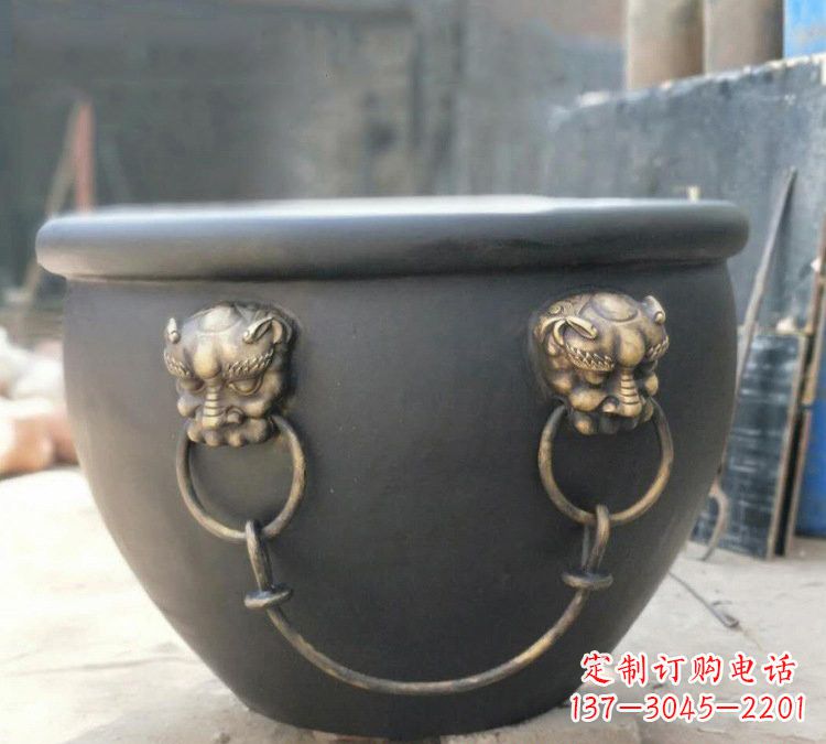 聊城铜雕故宫水缸