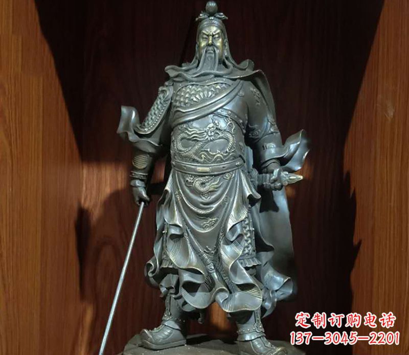 聊城铜雕关公人物雕塑