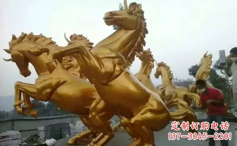 聊城铜雕广场飞马雕塑