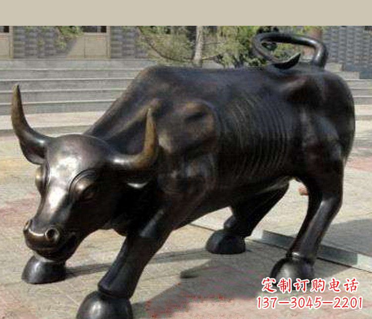 聊城铜雕广场华尔街动物牛