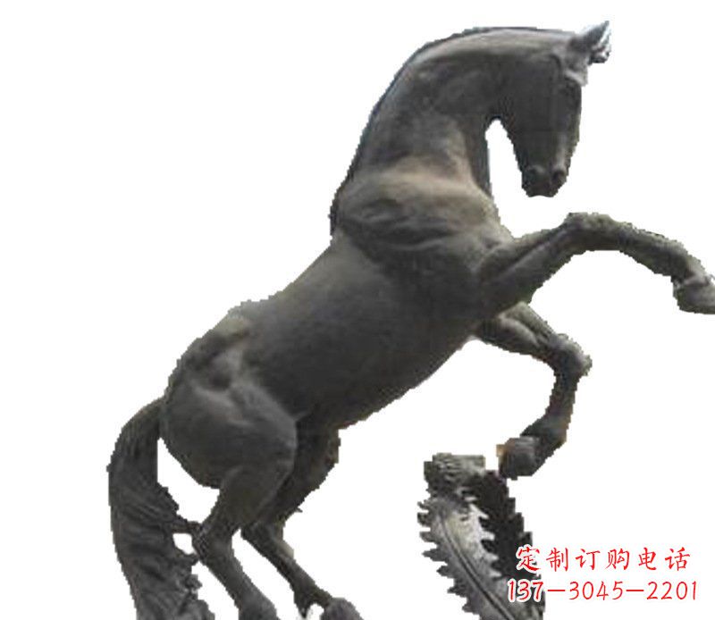 聊城铜雕广场街道景观摆件动物马雕塑
