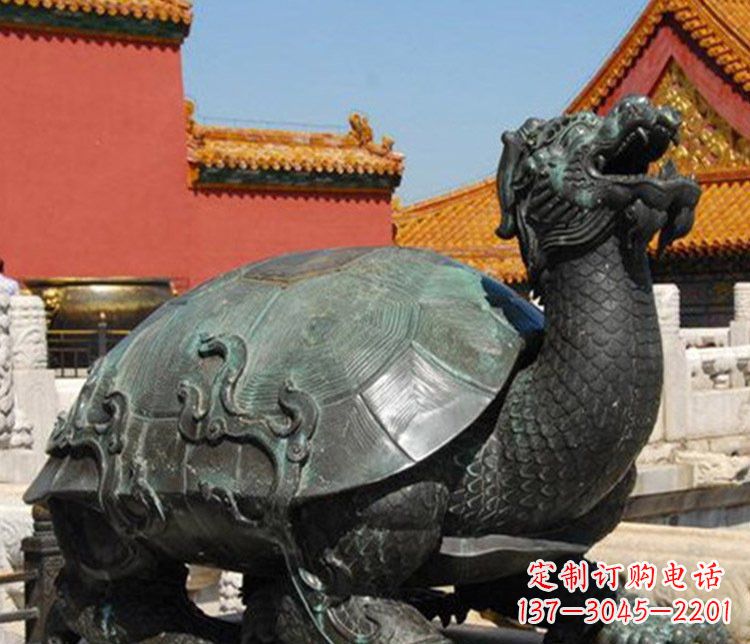 聊城铜雕广场龙龟动物雕塑