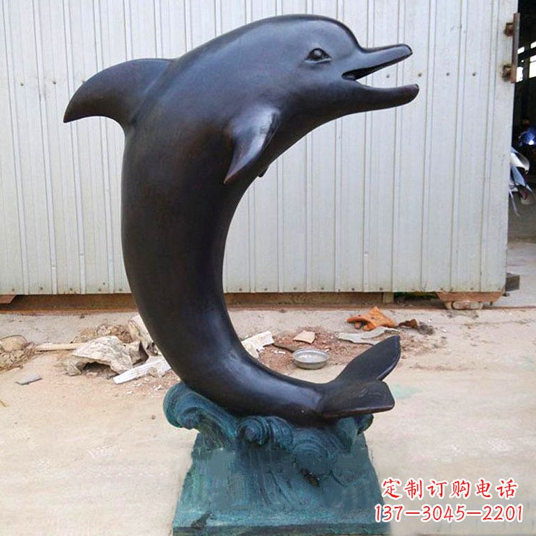 聊城铜雕海豚雕塑
