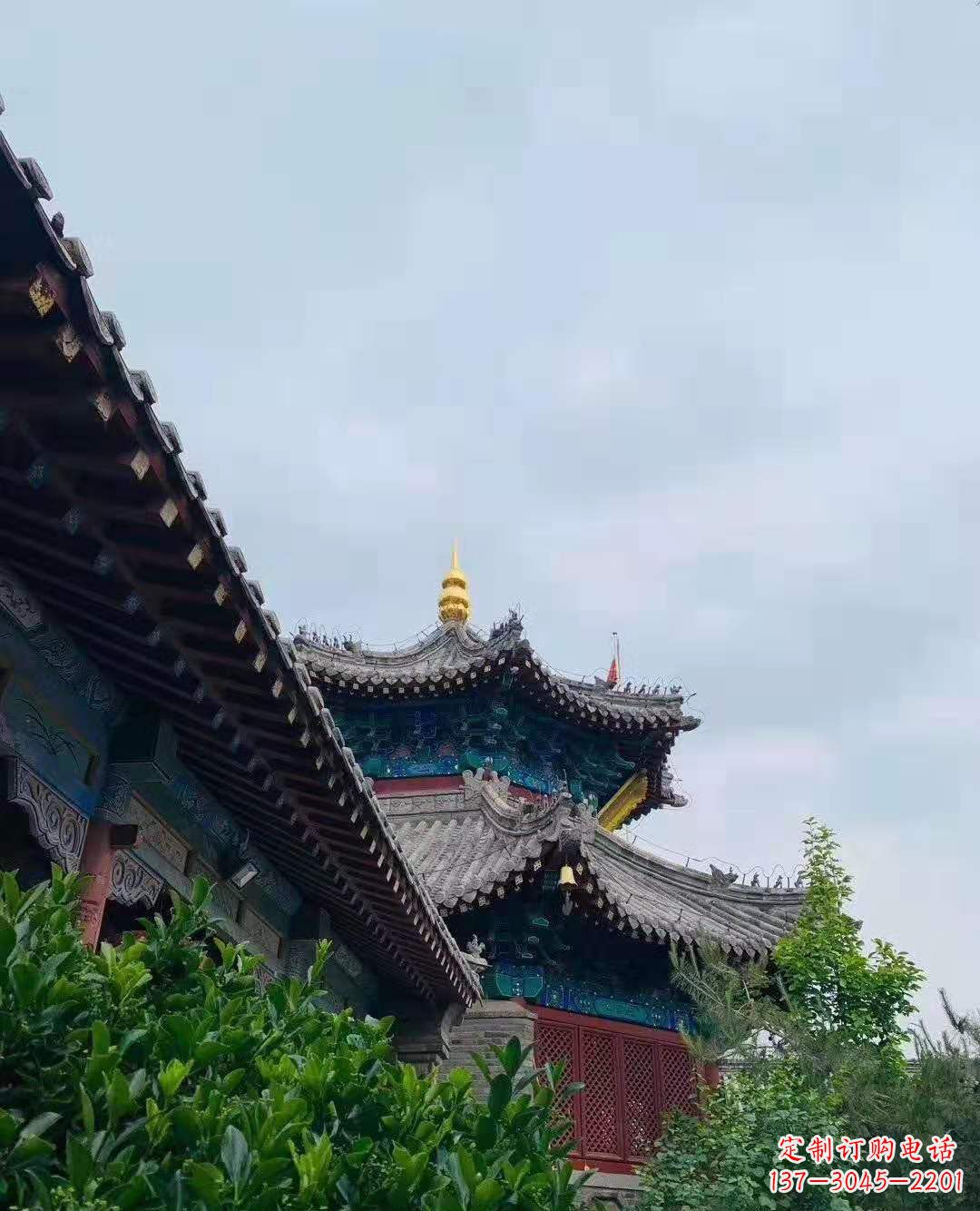 聊城铜雕葫芦塔顶寺庙摆件