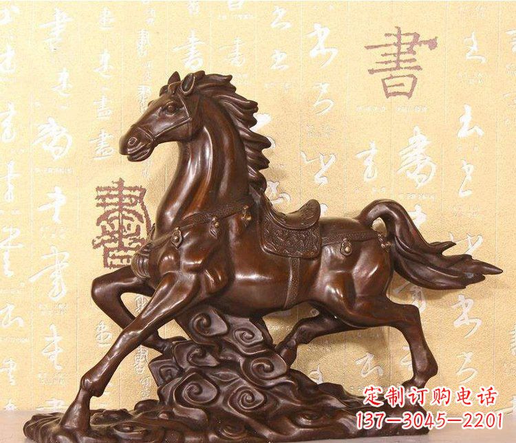 聊城铜雕户外园林动物马雕塑