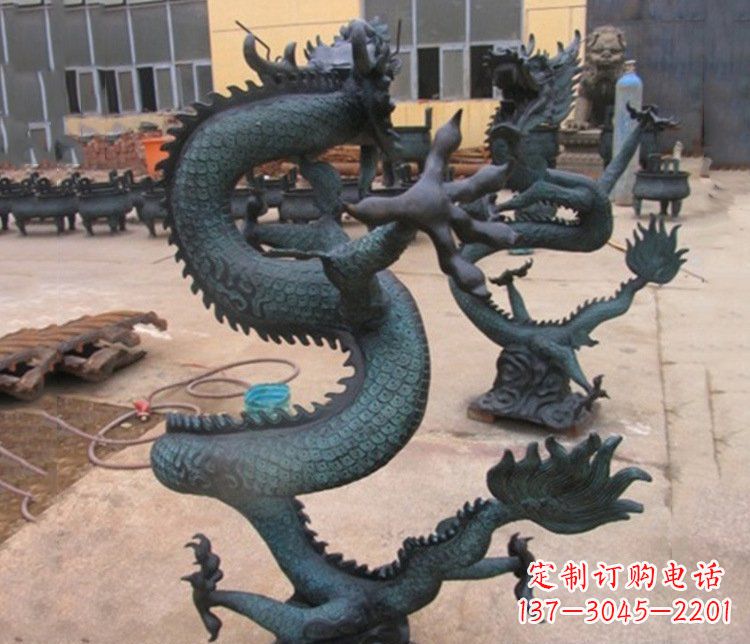 聊城铜雕户外装饰神龙雕塑摆件