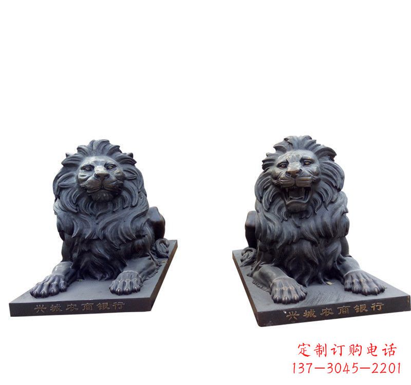 聊城铜雕汇丰狮子 (2)