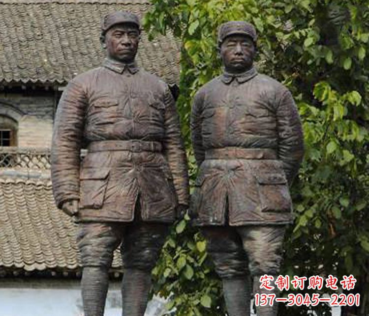 聊城铜雕解放军战士人物雕塑
