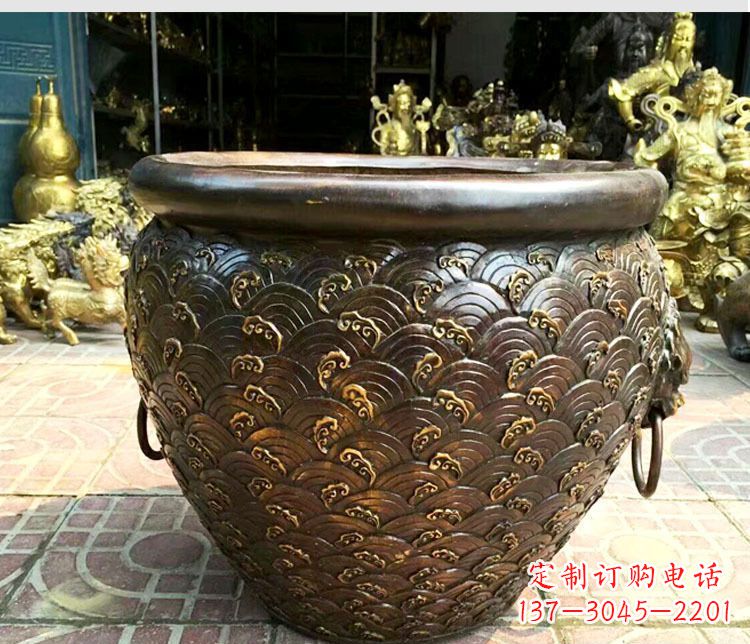 聊城铜雕景观花盆
