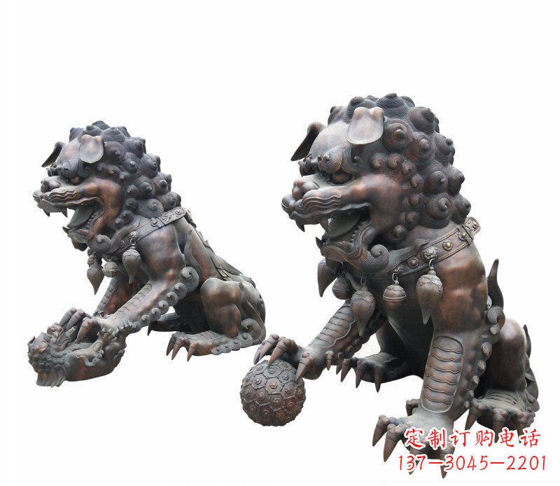 聊城铜雕酒店镇宅招财麒麟雕塑