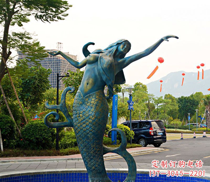 聊城铜雕美人鱼