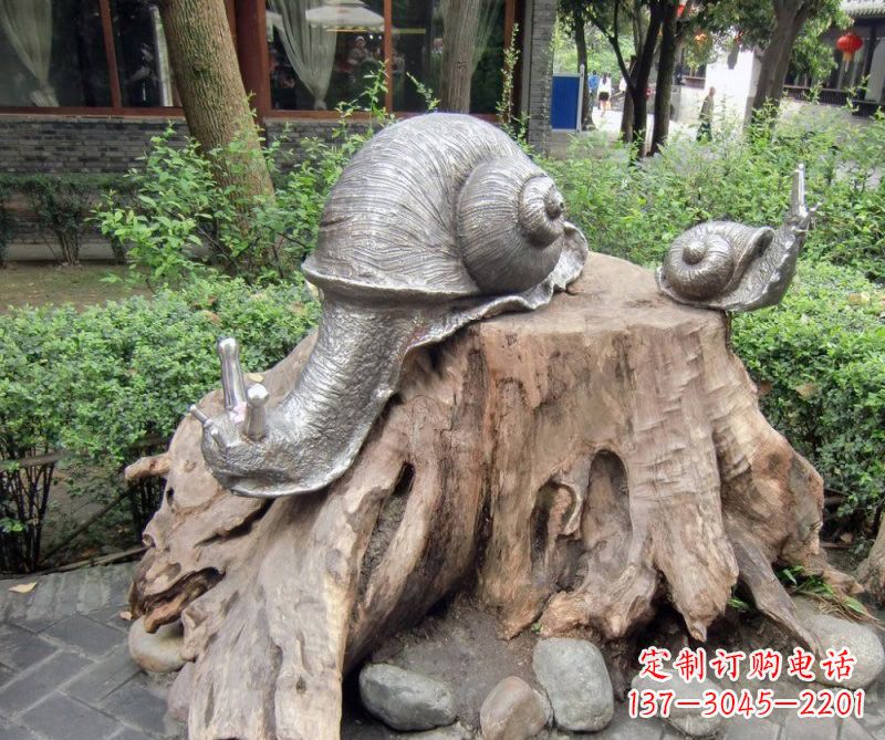 聊城铜雕母子蜗牛