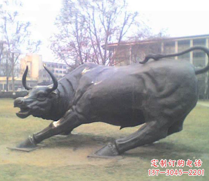 聊城铜雕牛广场动物景观摆件 (2)