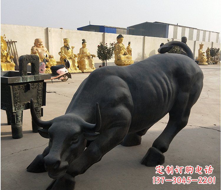 聊城铜雕牛广场动物景观摆件 (6)