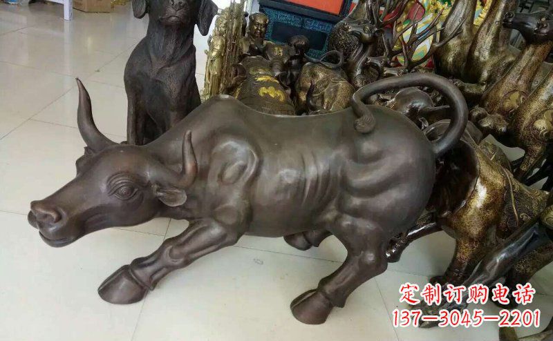 聊城铜雕牛广场动物景观摆件 (5)