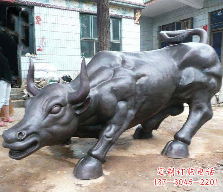 聊城铜雕牛广场动物景观摆件 (3)