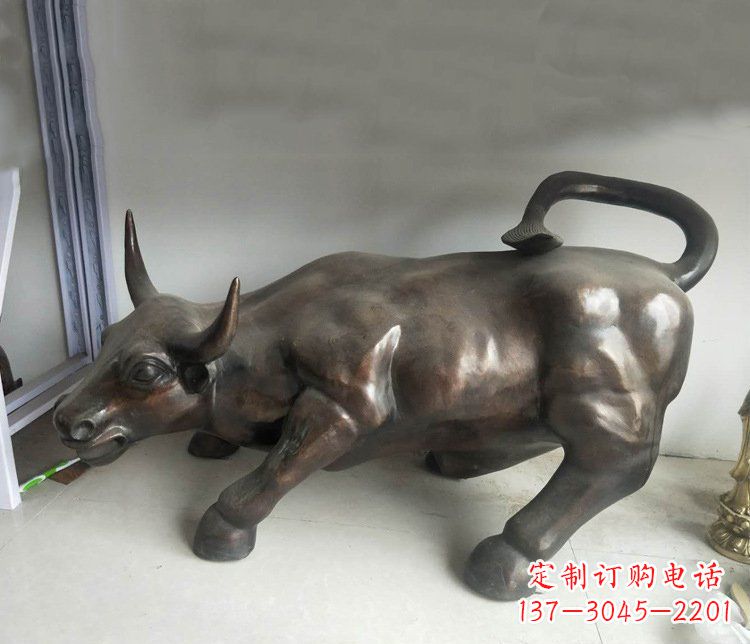 聊城铜雕牛广场动物景观摆件
