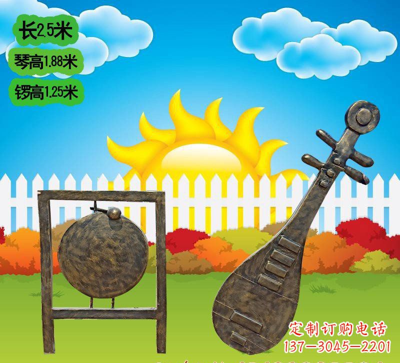 聊城铜雕琵琶雕塑