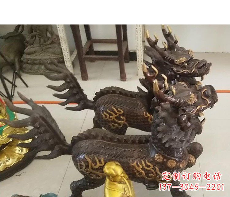 聊城铜雕麒麟招财雕塑