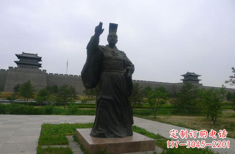 聊城铜雕秦始皇古代名人雕塑