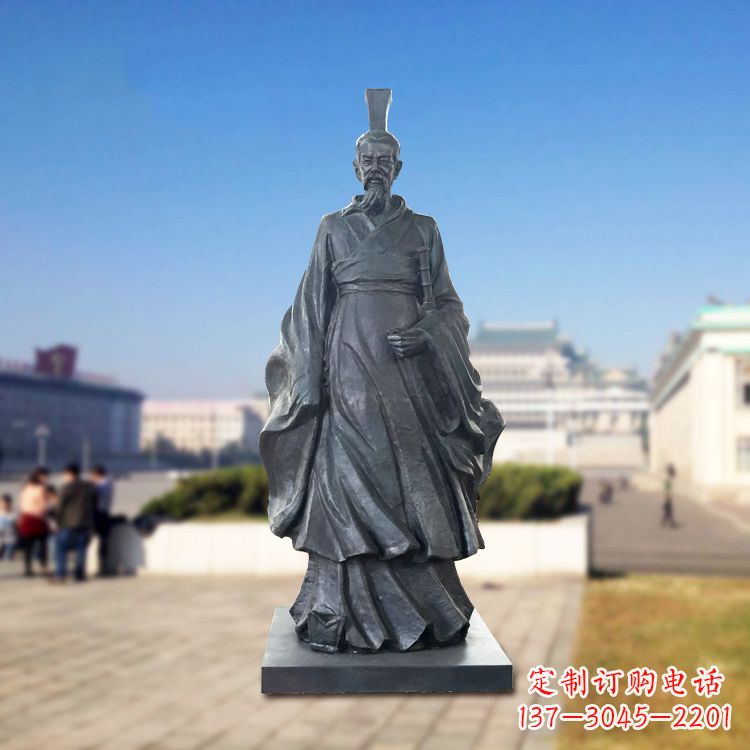 聊城铜雕屈原塑像
