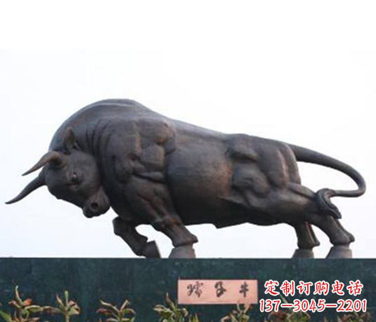 聊城铜雕孺子牛动物雕塑
