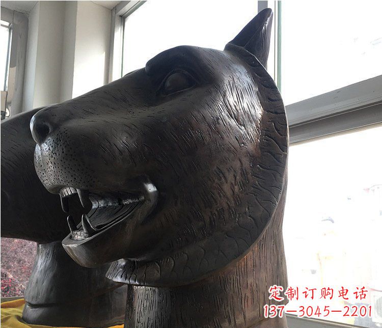 聊城铜雕生肖动物头像雕塑摆件
