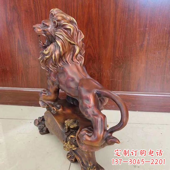 聊城铜雕狮子动物雕塑摆件