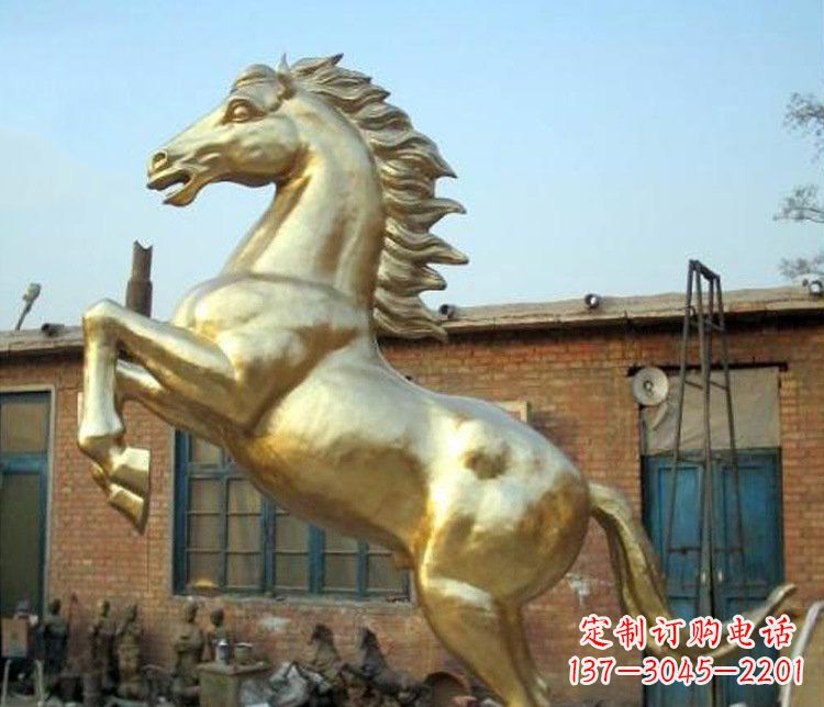 聊城铜雕室商场招财动物马雕塑