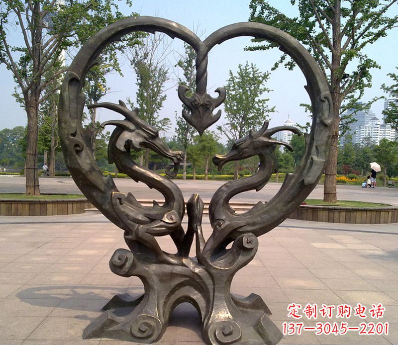 聊城铜雕双龙戏珠