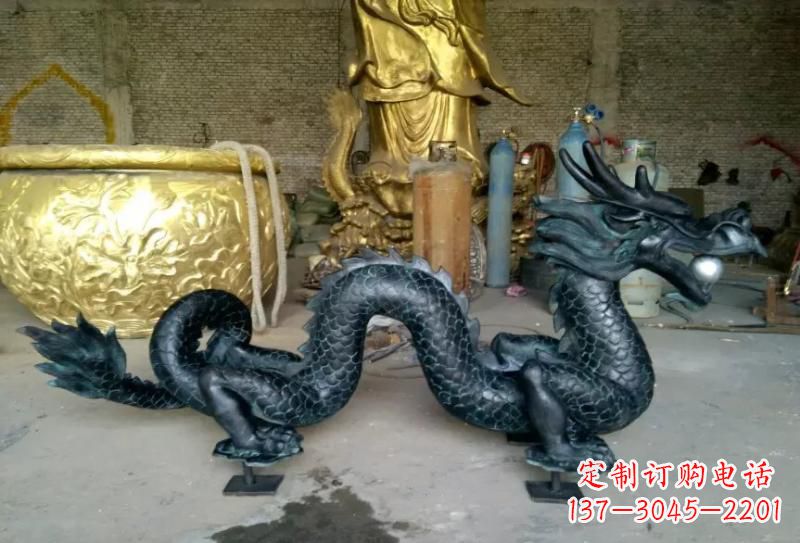 聊城铜雕双龙戏珠222