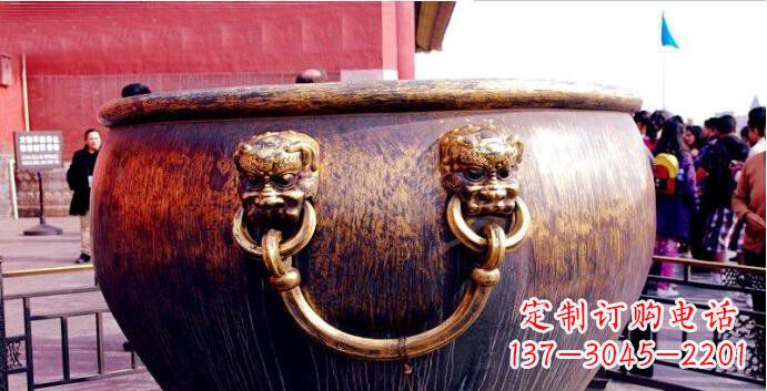 聊城铜雕水缸寺庙景观雕塑